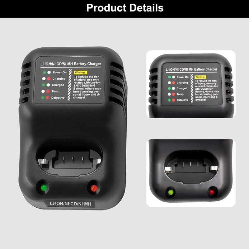 Tnvodejo 7.4V 1.2A 6V 50/60Hz Input 100-240V Li-ion NI-MH Battery