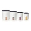 Tupperware One Touch Reminder Canisters, Set of 4, Black