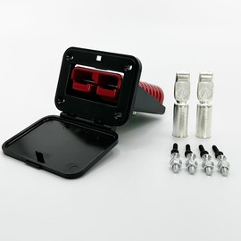 Wahome-Smart 175A Plug Mounting Panel with Cover Compatible for Anderson SB175 Connectors Flush Mount 2PCS Red