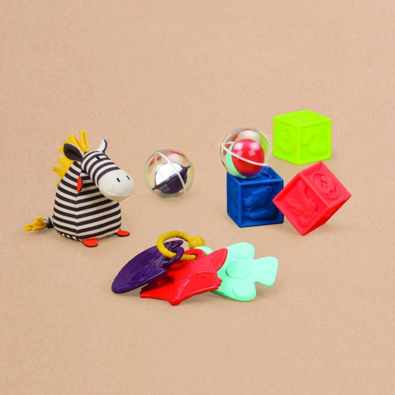 B. toys - Sensory Baby Play Set - Building Blocks,