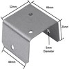 Fence Pancel Bracket Fixings Galvanised Panel Clip Pack of 24