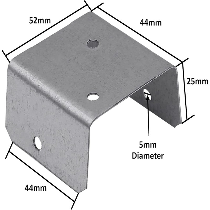 Fence Pancel Bracket Fixings Galvanised Panel Clip Pack of 24