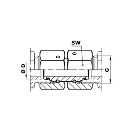 Hydraulic Screw Connection Straight Intermediate Connector with Sealing Cone 12L