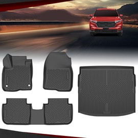 CHEDA TPE Floor Mats Cargo Liners All-Weather Protection Compatible with Honda CRV 2023 2024 2025(Include Hybird) 1st & 2nd & 3rd Row 4PCS