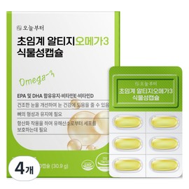Starting today, Supercritical Altige Omega 3 vegetable capsules, 30 tablets, 4 units / 오늘부터 초임계 알티지 오메가3 식물성캡슐, 30정, 4개