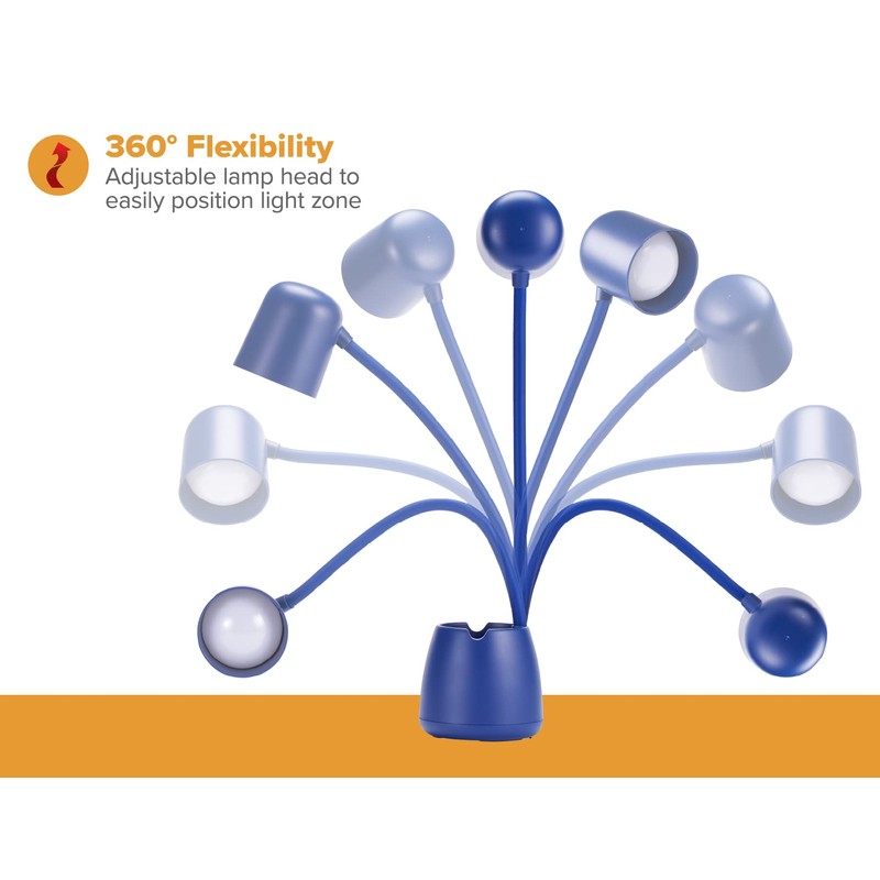 Bostitch Office LED2105-NVY Dimmable Lamp with Storage Cup, Three Brightness