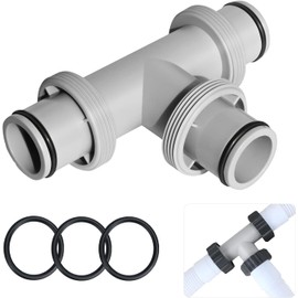 Pool Hose Adapter, 1.5 Inch to 1.5 Inch T-Connection Pool Hose Adapter Pool Hose Adapter with Leak-proof O-Ring Hose Connector for Filter Pumps, Above Ground Swimming Pools