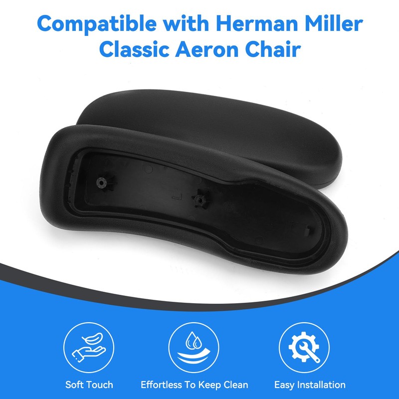 Jerbor Replacement Arm Pads Caps for Herman Miller Classic Aeron