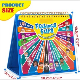 Feelings and emotions books for , calm corner supplies, social emotional flip book emotions and feelings charts, autism learning/ADHD tools