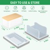 CAWIU Bread Slicer for Homemade Bread with Bread Box, Foldable
