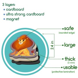 Fridge Magnets For Toddlers Magdum - 20 ZOO Animal Kids Fridge Magnets - Animal Magnets For Toddlers - Fridge Magnets For Kids - Kids Magnets - Magnetic Shapes - Magnet Toy - Kids Magnets For Fridge