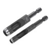 sourcing map 2pcs 1/4",3/8" Leather Hollow Hole Punch 1/4" Hex