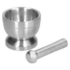 Garlic Grinder Manual Food Grade Stainless Steel Pills Spice Grinding Tool with Grinding Pestle