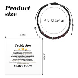 To My Son Graduation Gifts Morse Code Bracelets Son Gifts from Mom Father Back to School Supplies First Day of School Gifts for Son Grandson NephewTeen Gifts Birthday Gifts Christmas Gifts