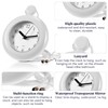 Weewooday Waterproof Bathroom Clock Small Digital White Shower Wall Clock