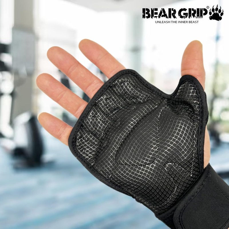 BEAR GRIP - Open Workout Gloves with extra Palm protection