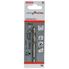 Bosch Accessories 2608584676 HSS-G Pilot Drill Bit, 135° Split Point, 45cm x 40cm x 25cm, Silver