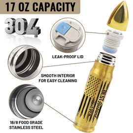 MoYueno Gifts For Husband, 17 Oz Stainless Steel Husband Bullet Tumbler, Gifts For Husband, Birthday Gifts For Husband, Husband Gifts From Wife, Husband Bullet Cup For Him, Gold