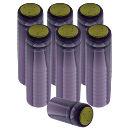 PVC Heat Shrink Capsules With Tear Tabs For Wine Bottles - 60 Count (Purple)