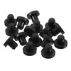 sourcing map 16 Pieces Black Rubber Stopper, 8mm Plug Holes