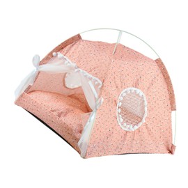 Indoor Pet Tent, Cute Dog Tent House, Washable, Removable for All Seasons (Pink)