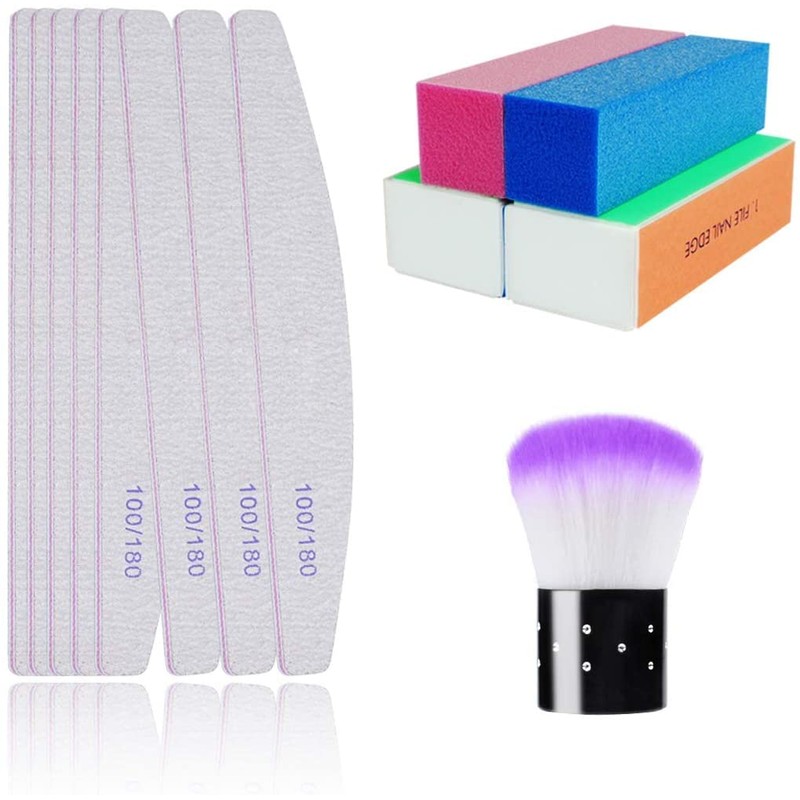 Nail File Set, 13 Pack Nail Files Buffers Nail Brush
