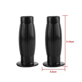 7/8 Inch 22 mm Motorcycle Rubber Bottle Handles, 7/8 Inch (22 mm) 1 Inch (24 mm) Universal Easy to Hold Hand Grips Vintage Motorcycle Handlebar (Black)