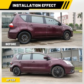 AUTOFREE 14 inch Hubcaps Wheel Rim Covers Black Matte, Universal ABS Snap-On Auto Tire Guards Replacement, Set of 4 - for Car Truck SUV 14 Inch Tire