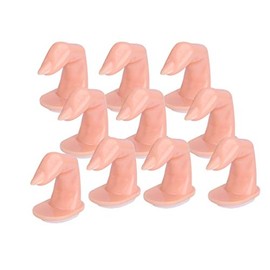 Practice Fingers for Acrylic Nails Gel Training Nail Art Practice Fingers Decoration Training Fingers, Plastic Fake Fingers with Nails, 12 Pack