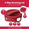 Goodcook 1/2 Gallon Plastic Straining Pitcher Square Lid with 3