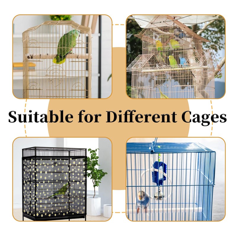 Daoeny 2PCS Bird Cage Seed Catcher, Large Bird Cage Cover,