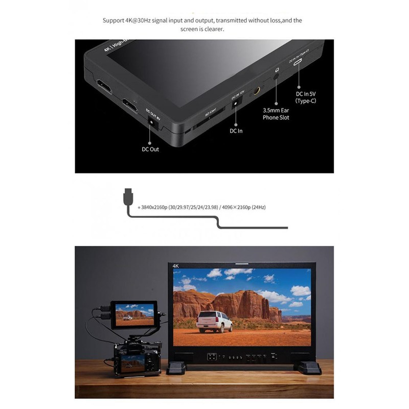F6 PLUSX 5.5 Inch Camera Field Display 1600nit IPS FHD
