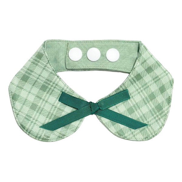 FURALETTE Plaid Dog Bandana with Ribbon Bowknot, Soft and Durable