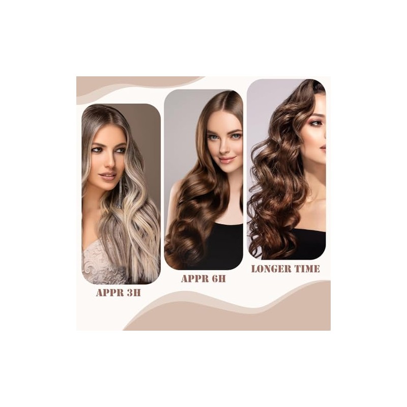 3 Heat Free Hair Rollers No Heat Overnight for Long