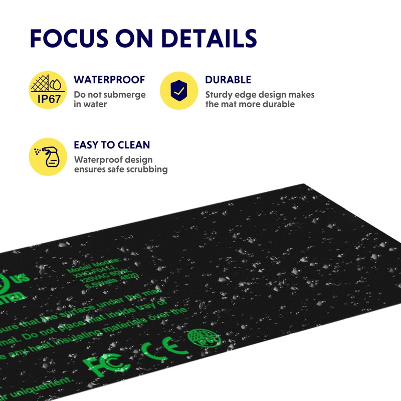 iPower 3" x 20" Seeding Heat Mat with Temperature Adjustable