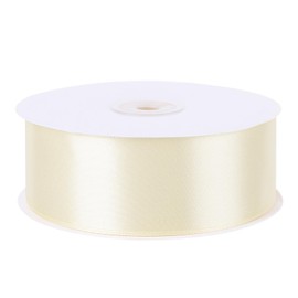 Ivory Satin Ribbon 1 1/2 Inch 60 Yards Ivory Ribbon Cream Ribbon for Gift Wrapping Crafts Flower Bouquet Hair Bows Wedding Birthday Christmas Stocking Stuffers Decorations