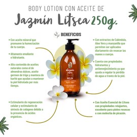 OLEUM VITAE Body Lotion. Crema Corporal Altamente Hidratante con Aceite Esencial de Litsea. Contiene Extractos de Caléndula, Aloe Vera y Manzanilla. 250gr