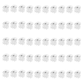 50 PCS Transparent White Mini Hair Claw Clips, Strong Grip Multifunction Clamp Clips, Non-Slip Hair Pins for Girls and Women
