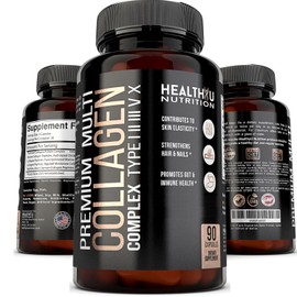 Píldoras De Péptidos De Colágeno Multivitamínico De Primera Calidad Cápsulas De Colágeno Hidrolizado Para Hombres Y Mujeres De Los Tipos 1, 2, 3, 5 Y 