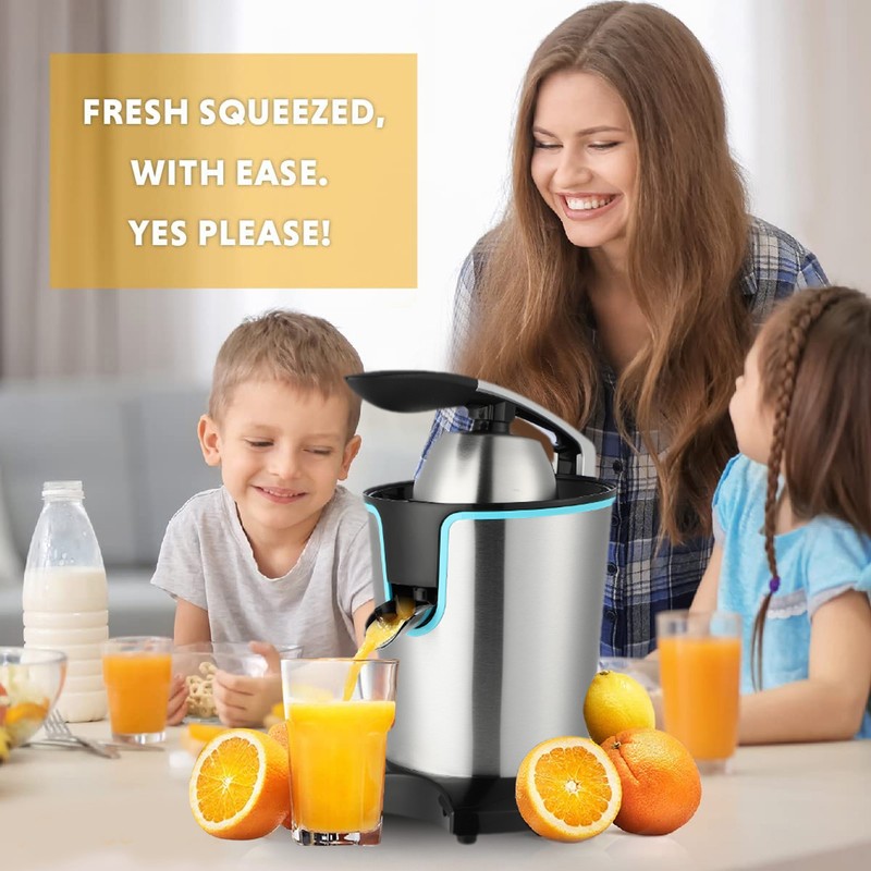 Electric Juicer Quiet 400W Stainless Steel Automatic Citrus Squeezer with