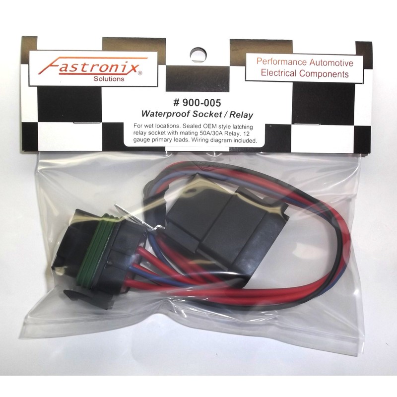 Fastronix 50/30 Amp Weatherproof Automotive Relay and Socket Kit