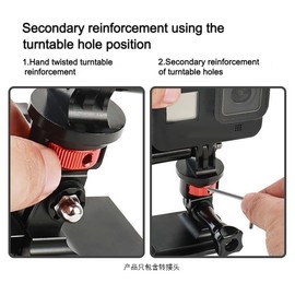 DIVJINGHAO 1/4 inch Adapter Compatible with GoPro13 Adapter,Camera Cage 360 ° Rotating Connector (RED-Black)