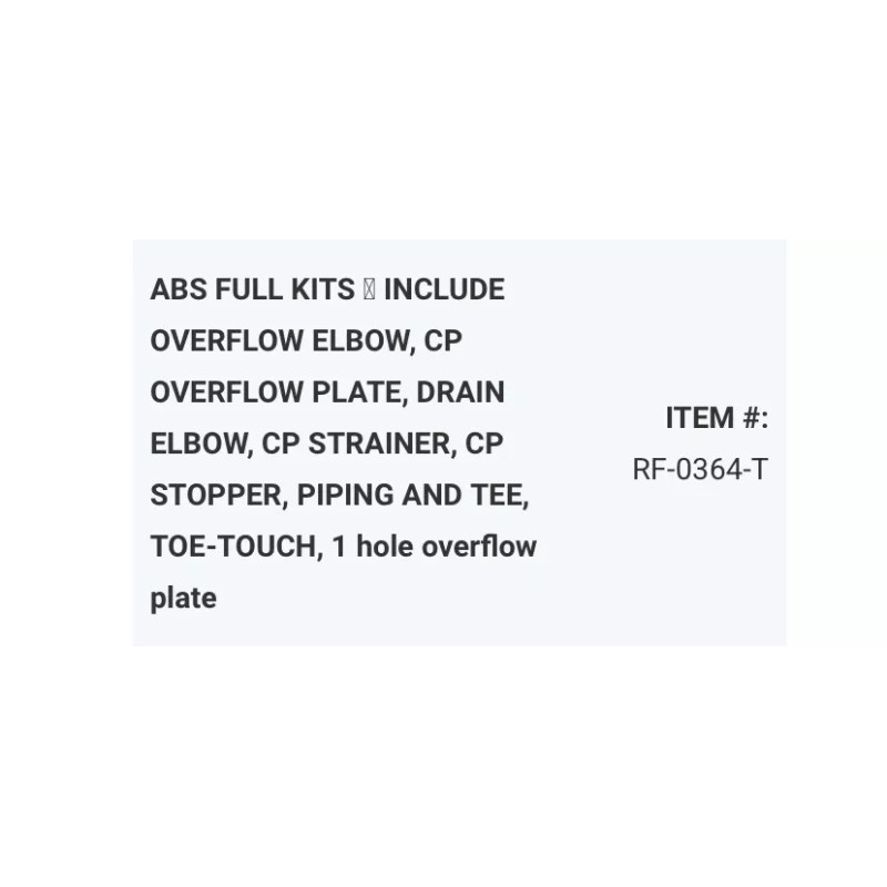 Rapid-Fit ABS Bath Waste Assembly Full Finish TS-12 Trim And