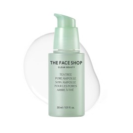 The Face Shop Tea Tree - Ampolleta de Árbol de Té para Poros - Suero purificante con efecto glow y control de grasa - K-beauty coreano original para una piel clara y suave