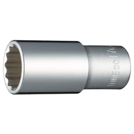 Tone Deep Socket (12 Square) 3D-17L Drive Angle 0.3 inch (9.5 mm) (3/8 mm), Double Side Width 0.7 inch (17 mm)
