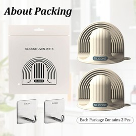 Dexspoeny Silicone Oven Mitts and Pot Gripper Holders for Kitchen Cooking, Mini Heat Resistant Finger Pinch Grips Mittens for Baking Frying Pan,Cute Non Slip Waterproof Hand-shaped Oven Gloves