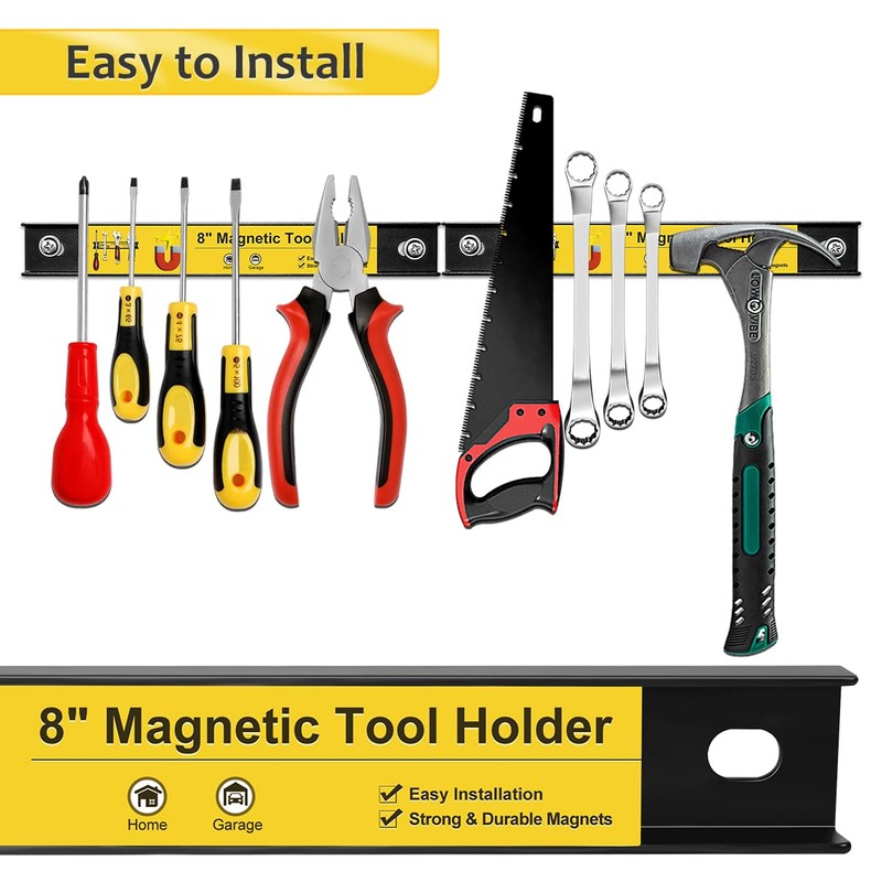 UCINNOVATE 8” Magnetic Tool Holder, 6 Pack Heavy Duty Magnetic