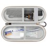 deleyCON Travel Case for Toothbrushes etc., Matte gold, Toiletry bag