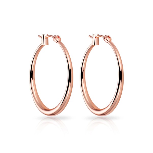 Philip Jones Rose Gold Plated 30mm Hoop Earrings