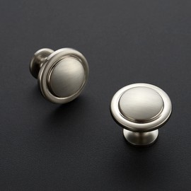 Ravinte 20 Pack Brushed Nickel Cabinet Pulls and Knobs - 1-1/4 inch for Kitchen and Dresser Drawers